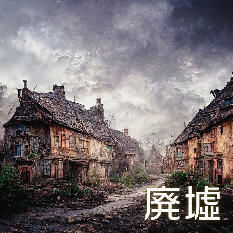 廃墟のAI画像素材